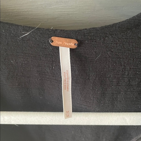 Free People Black Wrap Blouse - Picture 2 of 7